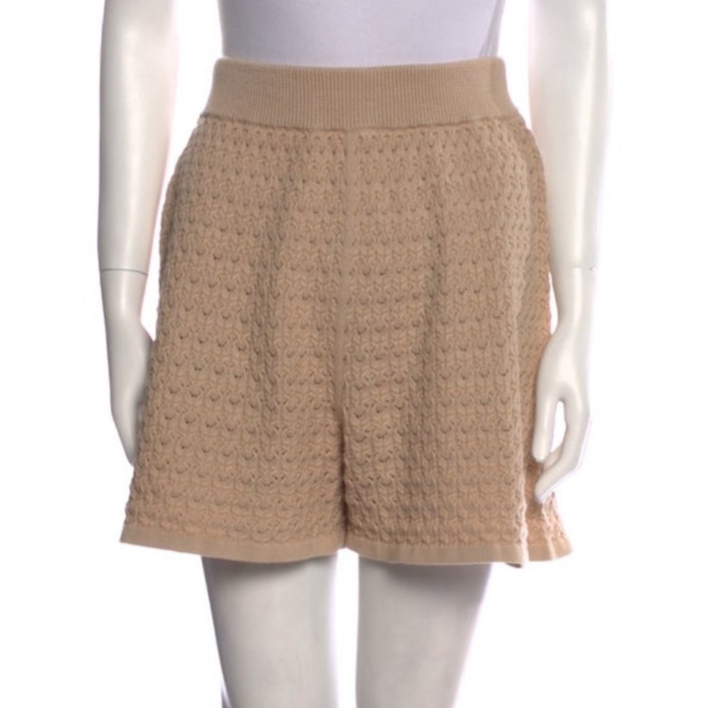I Love Mr. Mittens Cotton Tan Knit Shorts - XS/S